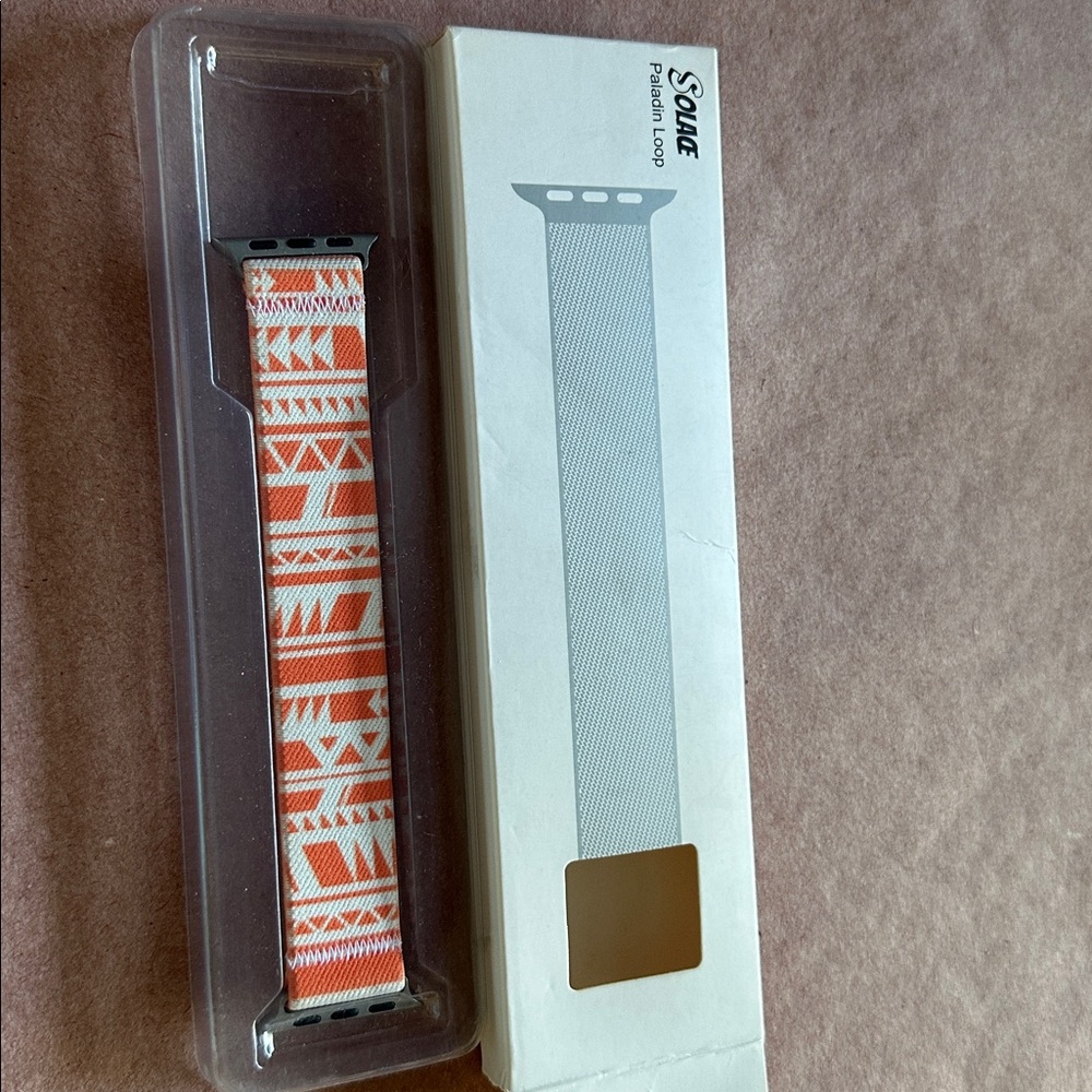 Orange Patterned Wristband